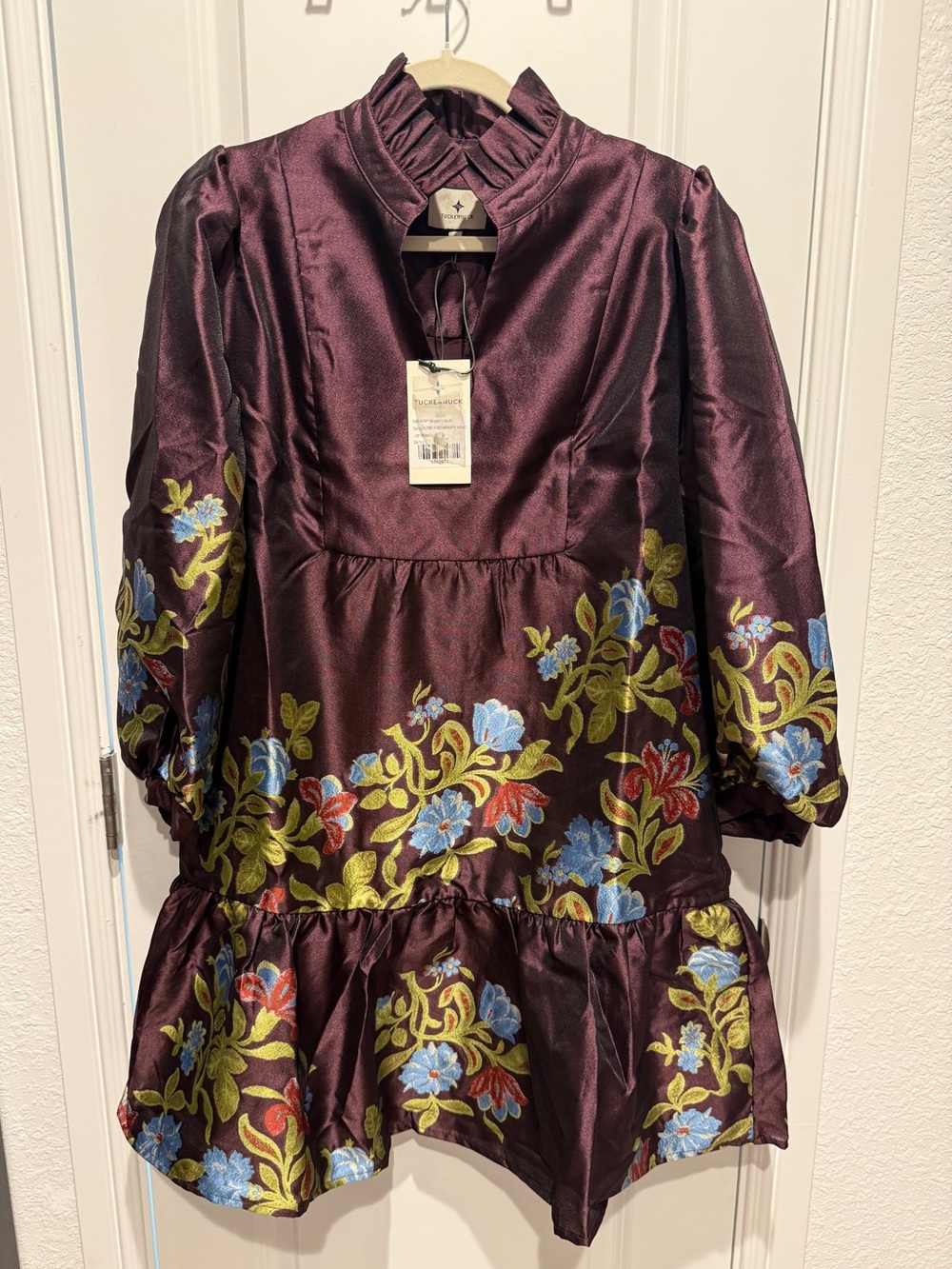 ✨Tuckernuck✨ Winetasting Dianthus Jacquard Palmerston Dress
